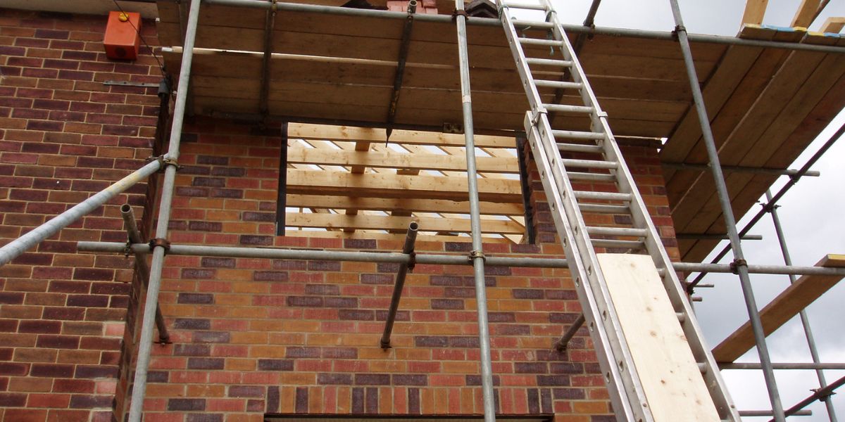 A side extension being carried out